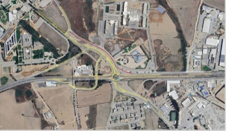 Haspolat'ta, Hala Sultan Camii yan yolu asfalt çalışması nedeniyle kapanıyor