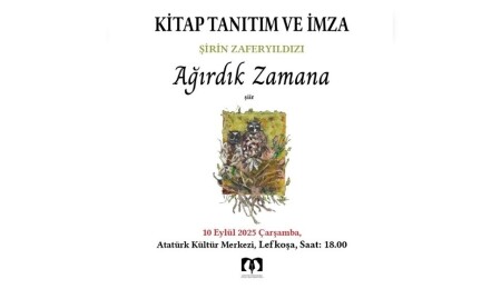 Şirin Zaferyıldızı Zaimağaoğlu’nun “Ağırdık Zamana” isimli kitabı tanıtılacak