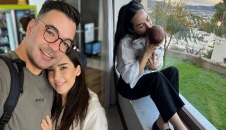 İpek Açar'dan oğlu Ömer Alp ile yeni poz