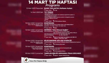 Tıp Haftası etkinlikleri 13-18 Mart tarihleri arasında yapılacak