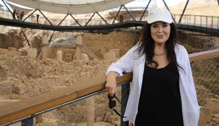 Türkan Şoray Göbeklitepe'yi ziyaret etti