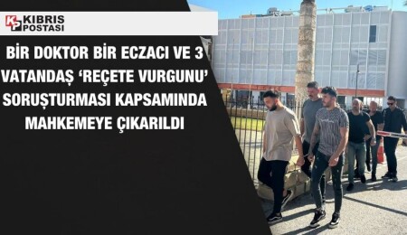 Reçete yolsuzluğu: Bir doktor, bir eczacı ve 3 vatandaş mahkemeye çıkarıldı, her birine üçer gün tutukluluk emri verildi!