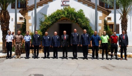 Ersin Tatar, Polis Genel Müdürü Kasım Kuni ve heyetini kabul etti