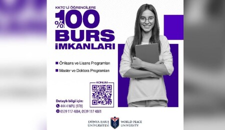 Dünya Barış Üniversitesi’nden tüm KKTC'li öğrencilere özel %100 burs imkanı