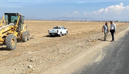 Dörtyol-Türkmenköy arası banket düzenleme çalışmaları tamamlandı