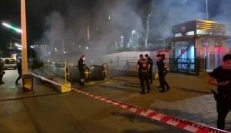 Yenikapı metro istasyonunda yangın