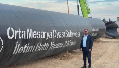 Hüseyin Çavuş, Orta Mesarya Sulama İletim Hattı Projesi'ni inceledi
