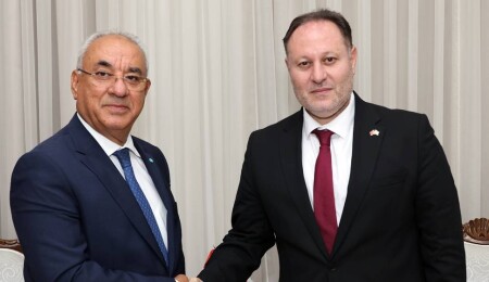 Öztürkler, DSP Genel Başkanı Aksakal’ı kabul etti