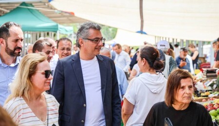Erhürman, Güzelyurt açık pazar ve çarşısını ziyaret etti