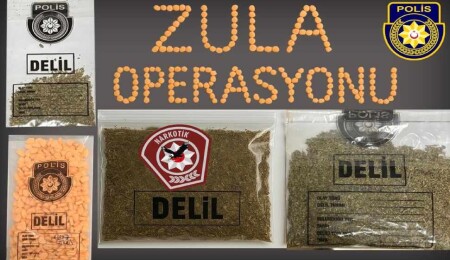 Alayköy “Zula Operation”: 250 Grams of Drugs and 447 Pills Seized