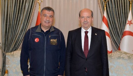Cumhurbaşkanı Ersin Tatar, AFAD Deprem ve Risk Azaltma Genel Müdürü Prof. Dr. Orhan Tatar’ı kabul etti