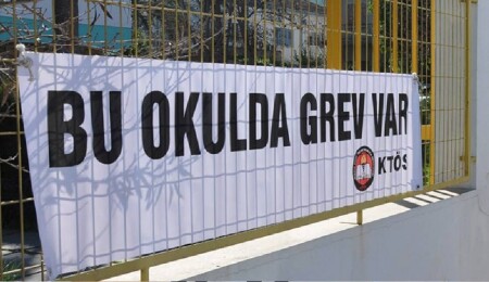KTÖS’den KTOEÖS’e destek: İskele Şht. İlker Karter İlkokulu’nda grev yapılacak