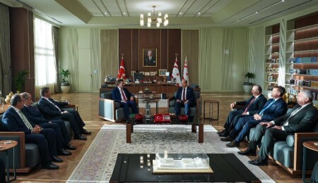Cevdet Yılmaz, Ersin Tatar, Ünal Üstel ve hükümet ortaklarıyla görüştü