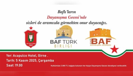 Baflılar Dayanışma Gecesi’nde buluşuyor