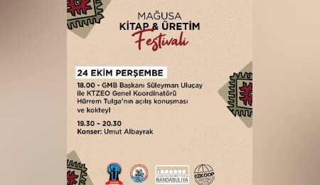 “Mağusa Kitap ve Üretim Festivali” bu akşam başlıyor