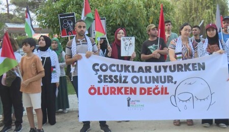 Lefkoşa’da dün İsrail'in Gazze'ye yönelik saldırıları protesto edildi