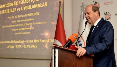 Cumhurbaşkanı Tatar “Yapay Zeka ile Rekabetçi Sanayi: Stratejiler ve Uygulamalar” panelinde konuştu