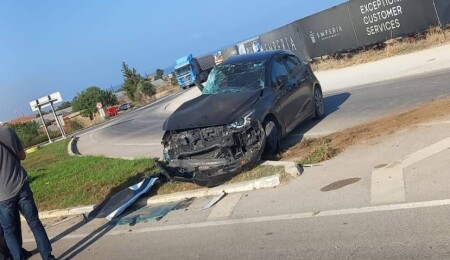 Bus and Car Collision Injures Four, Including a Baby