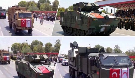 Lefkoşa'da askeri geçitte yeni sistemlerle gövde gösterisi