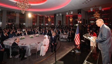Ersin Tatar Attends Erdoğan's Speech in the US