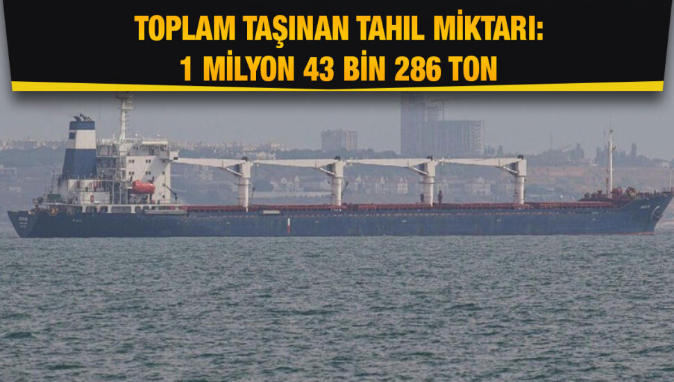 Ukrayna limanlarından yaklaşık 1 milyon tonun üzerinde tahıl taşındı