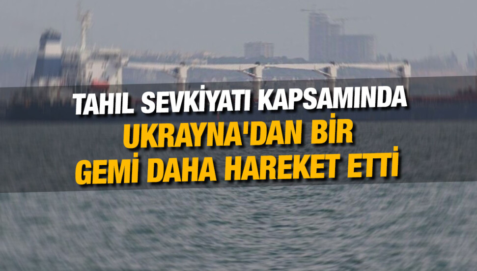 Tahıl sevkiyatı sürüyor: Ukrayna'dan bir gemi daha hareket etti
