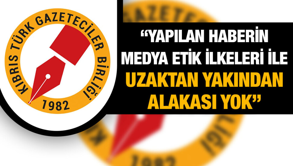 Gazeteciler Birliği: Kıbrıs Gazetesi’nin manşeti yanlış ve utanç verici