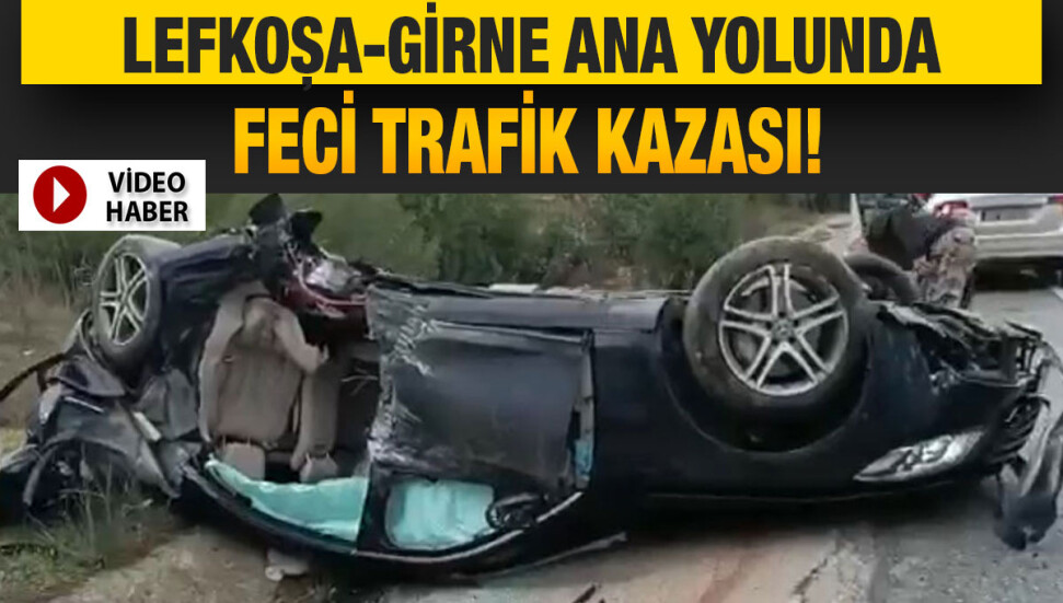 Lefkoşa-Girne ana yolunda trafik kazası... İki kişi yaralandı
