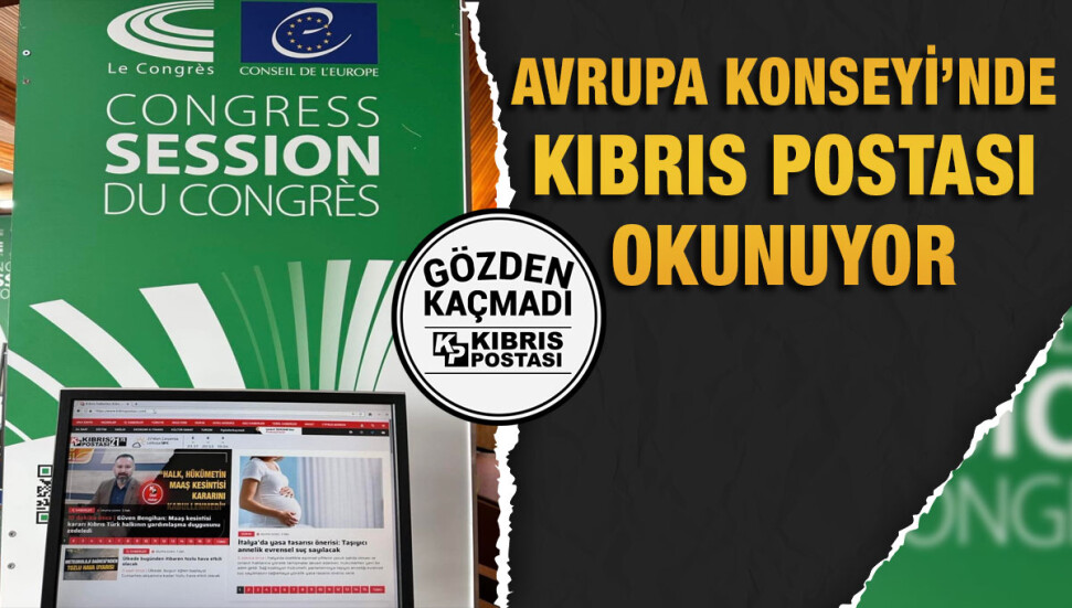 Avrupa Konseyi'nde Kıbrıs Postası detayı