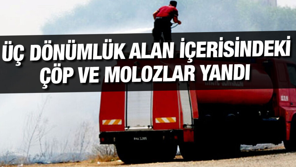 Teknecik Elektrik Santrali’nin batı kısmında yer alan çöplük alanda yangın