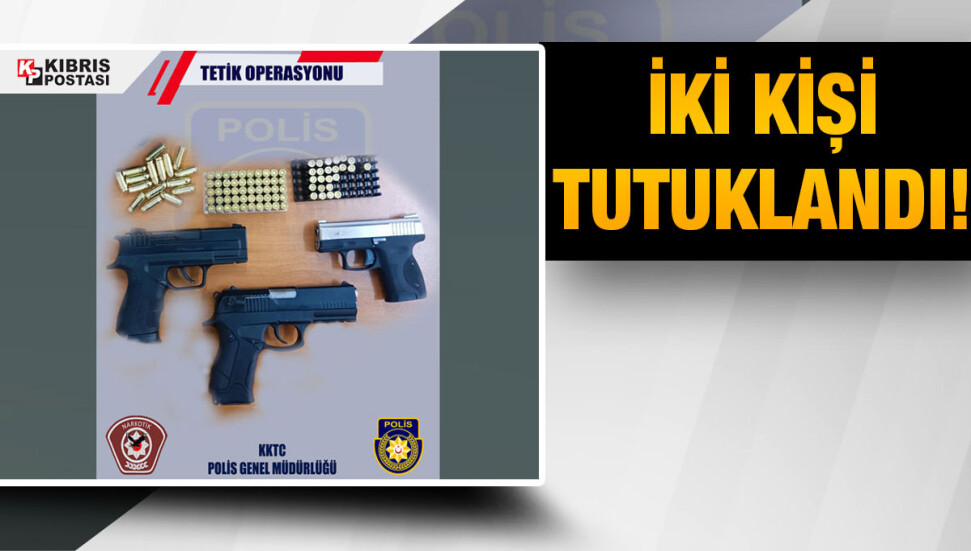Gazimağusa'da bir motosiklette tabanca, şarjör ve canlı mermi tespit edildi