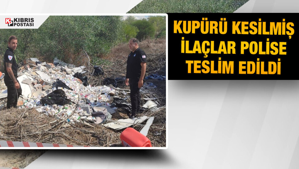 Türkeli köyündeki bir arazide kupürleri kesilmiş ilaç bulundu