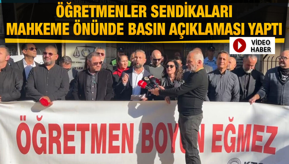 Sendikalar hakkında dava okunan öğretmenlerle ilgili basın açıklaması yaptı