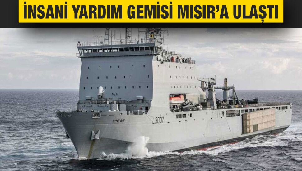 Güney Kıbrıs’ın İngiltere ile birlikte Gazze için gönderdiği ilk insani yardım Mısır’a ulaştı