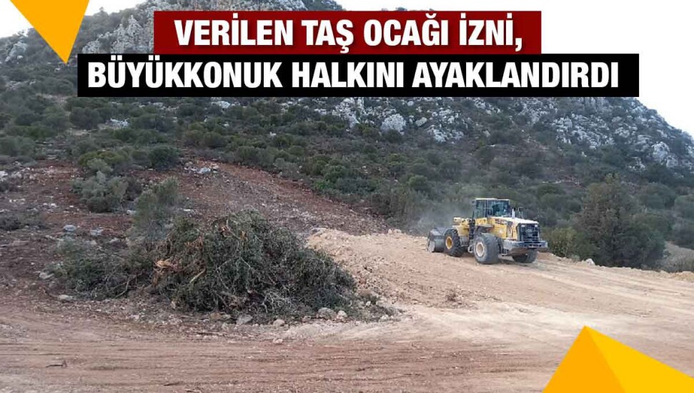 Büyükkonuk’ta Ayfodi Dağı taş ocağı tehlikesi ile karşı karşıya