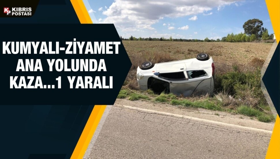 Kumyalı - Ziyamet anayolunda trafik kazası oldu