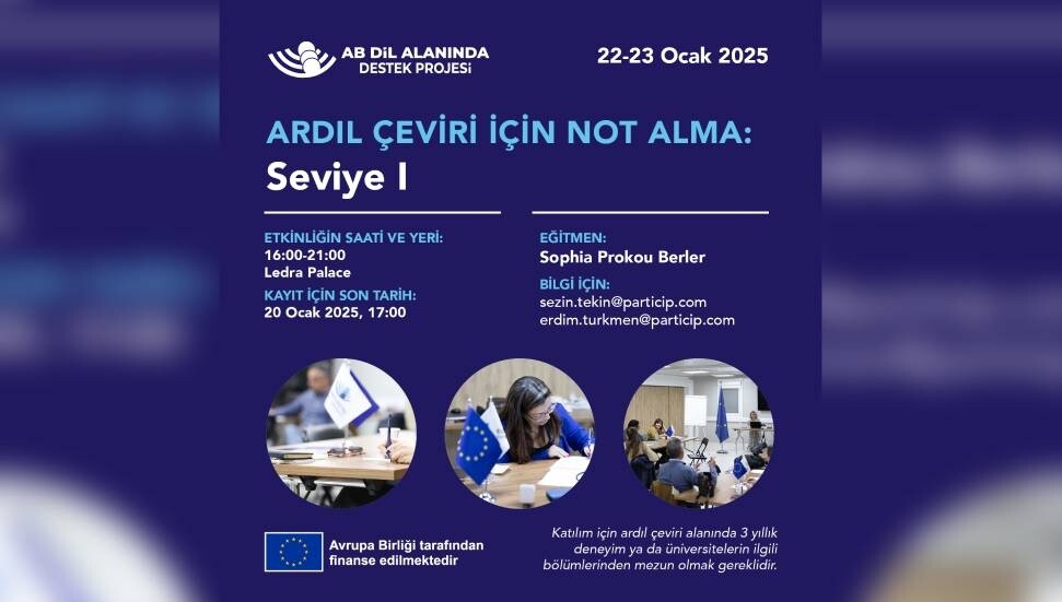 AB Dil Alanında Destek Projesi altında çevirmenlere yönelik atölye çalışması yapacak