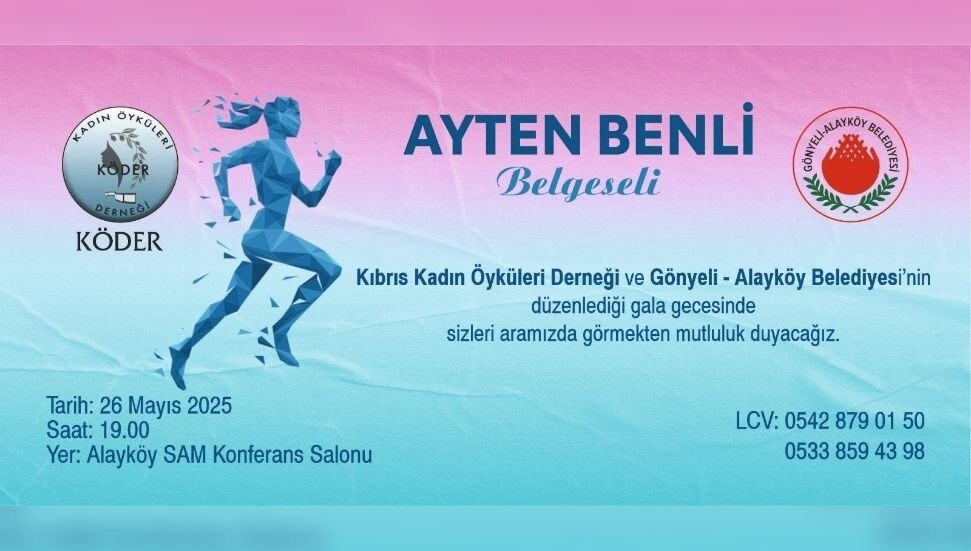 Ayten Benli Belgeseli, 26 Mayıs Pazartesi Alayköy SAM Konferans Salonu’nda gösterilecek