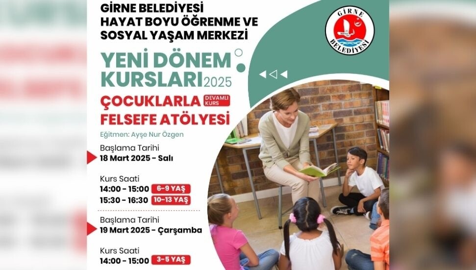 Girne Belediyesi' "Çocuklara Felsefe Atölyesi" düzenliyor