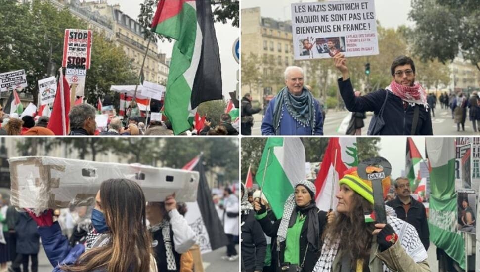 Paris'te Gazze'ye destek gösterisi düzenlendi