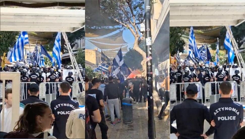 Lokmacı’da Yunan bayraklı protesto: Geçişler kısa süreliğine durdu