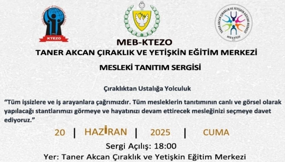 Taner Akcan Çıraklık ve Yetişkin Eğitim Merkezi okul sergisi başlıyor