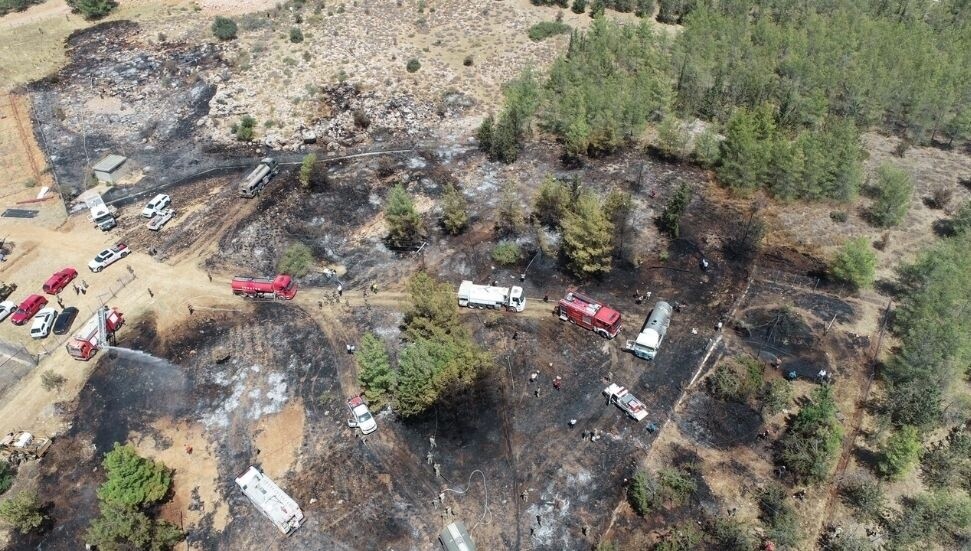 Dikmen’de çıkan yangın kontrol altına alındı: Çavuş, yangını yerinde inceledi!