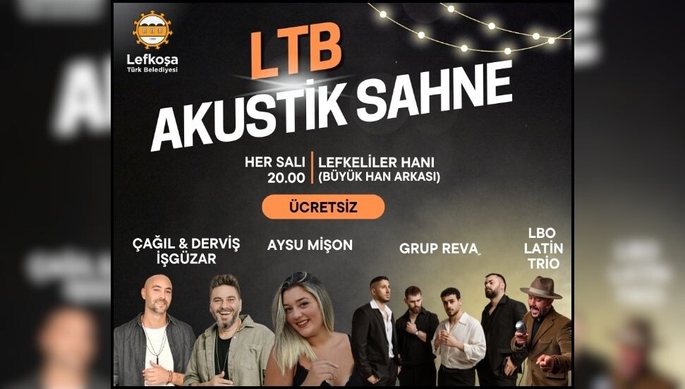 Lefkoşa Türk Belediyesi, Ağustos’ta Lefkeliler Hanı’nda akustik konserlere ev sahipliği yapacak