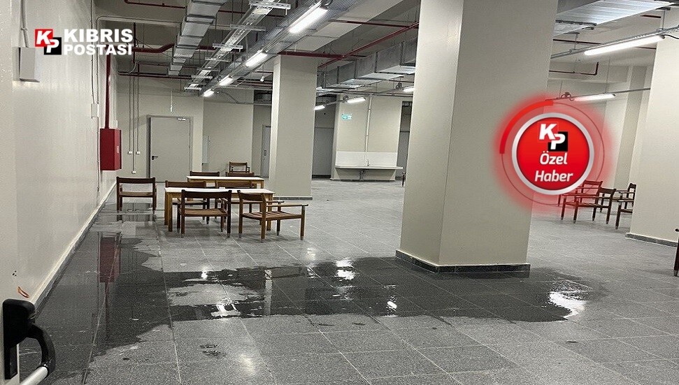 Yağışlardan yeni meclis binası da nasibini aldı