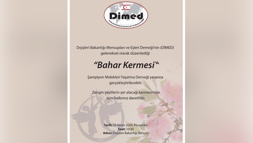 DİMED’in “Bahar Kermesi” 25 Nisan’da...