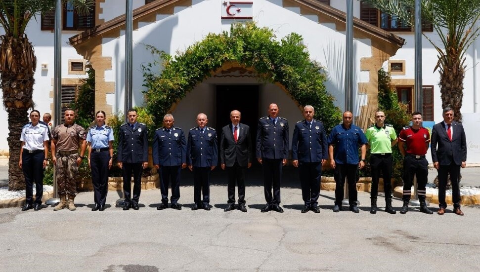 Ersin Tatar, Polis Genel Müdürü Kasım Kuni ve heyetini kabul etti