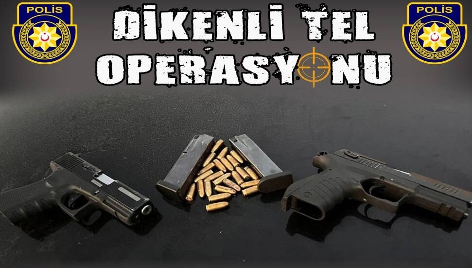 Polis’ten Dikenli Tel Operasyonu: 2 kişi silah şarjör ve mermilerle yakalandı