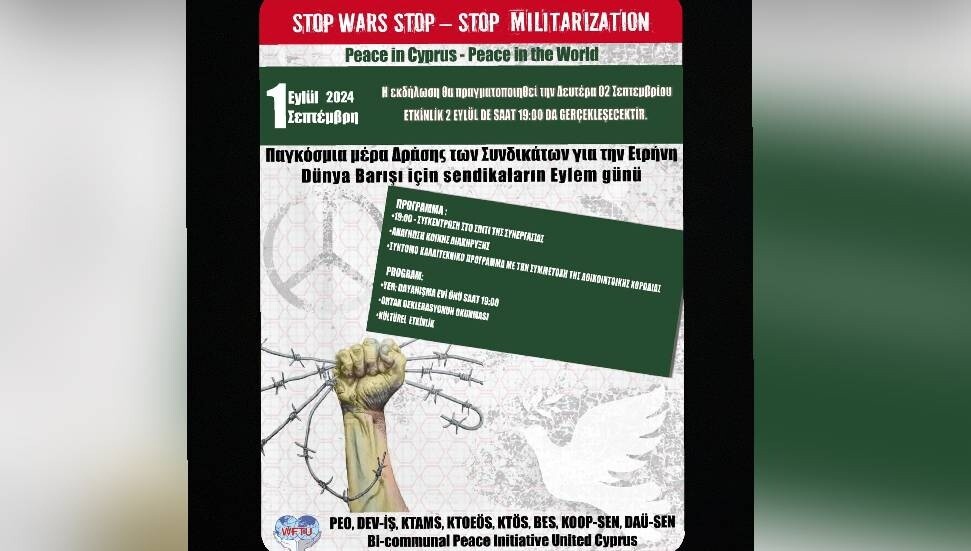 Dünya Sendikalar Federasyonu üyesi örgütler 1 Eylül’ü Dayanışma Evi önünde kutlayacak
