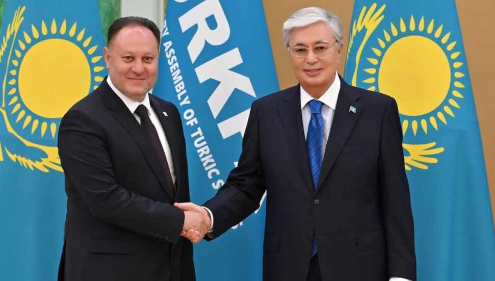 Öztürkler, TÜRKPA heyet başkanları ile birlikte Kazakistan devlet başkanı tarafından kabul edildi
